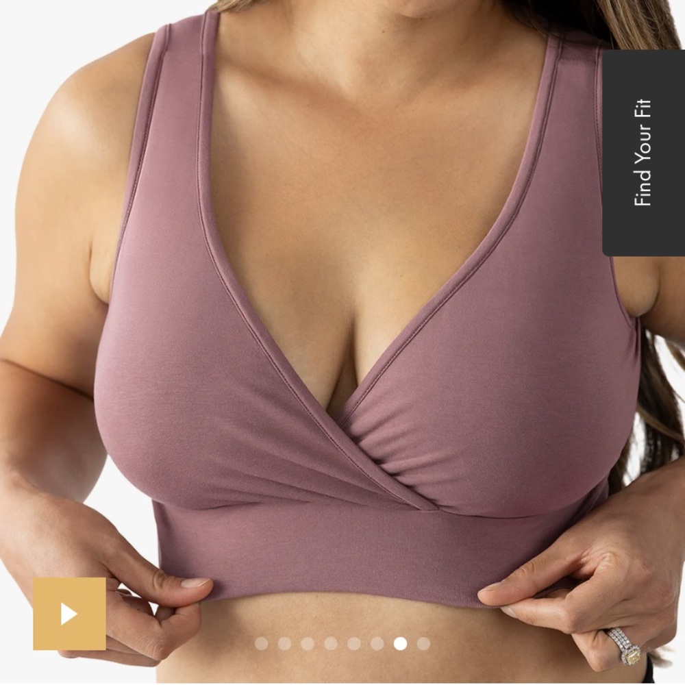 Kindred Bravely Organic Cotton Nursing and Sleep Bra in Twilight Size Large
